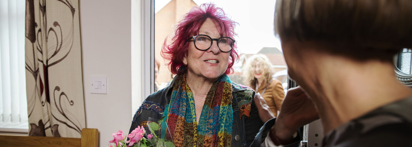 Family serving dinner 