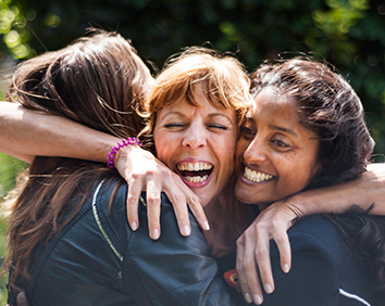 Group of female friends laughing