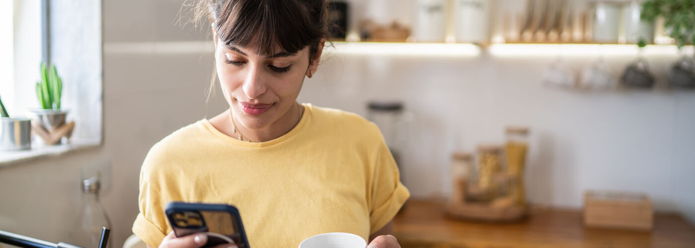 Young woman on her phone