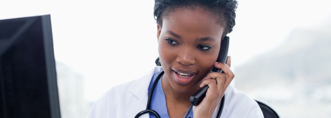 doctor on the phone to a patient