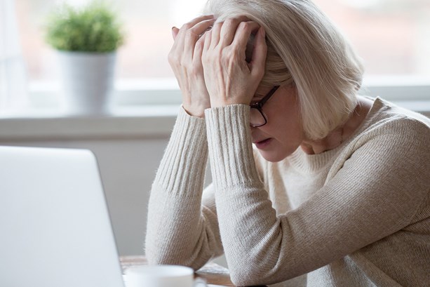 female employee suffering from dementia