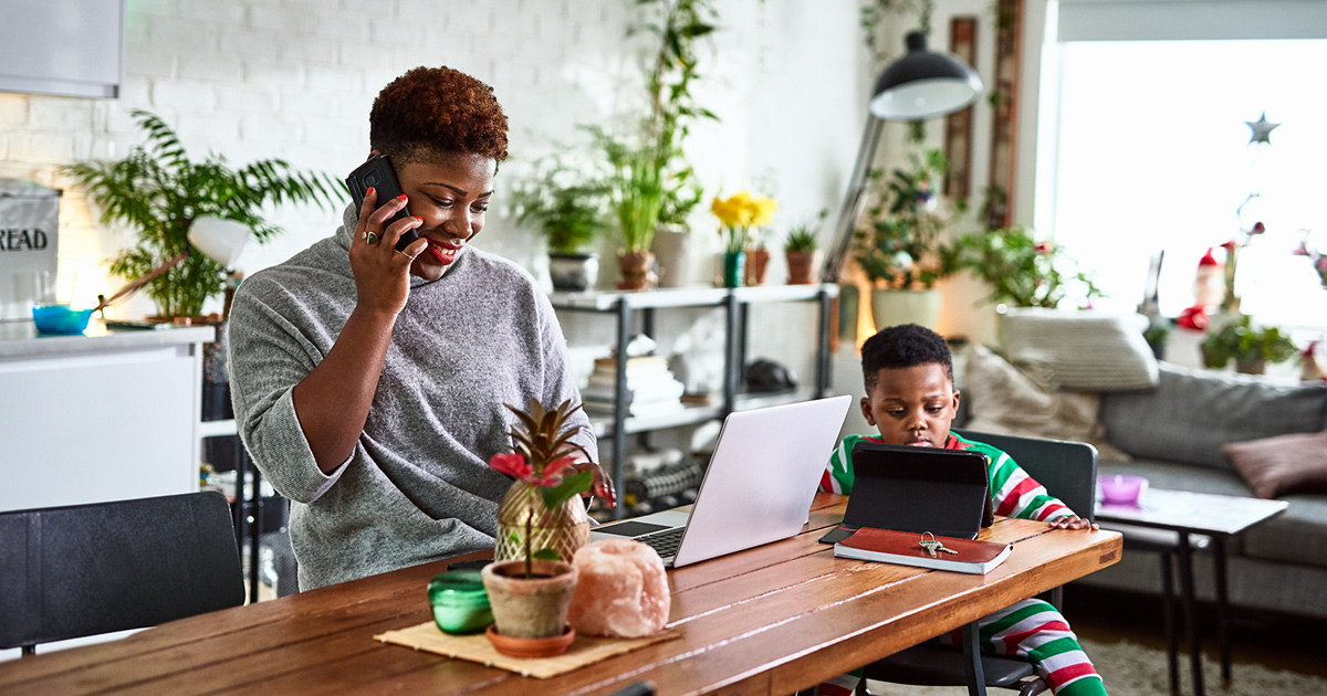 mum calling gp from home