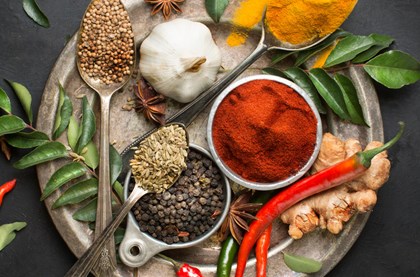 Different spices in curry powder