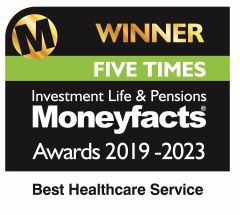 Moneyfacts Winner 5 times for best healthcare service