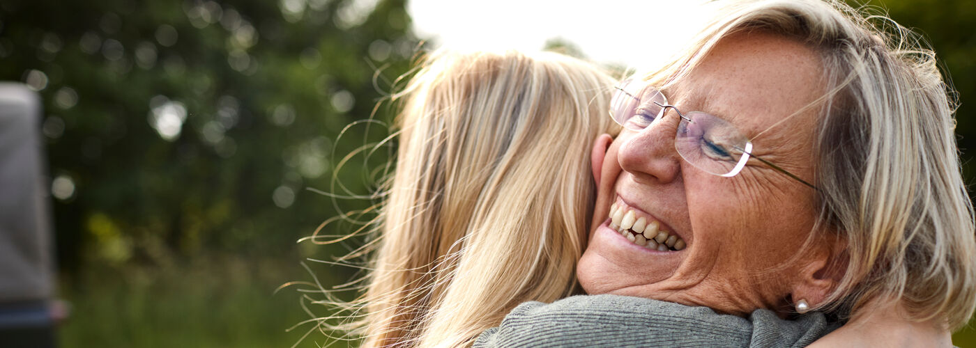 mother and daughter hugging