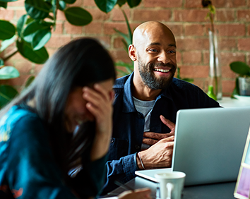 Two colleagues at work