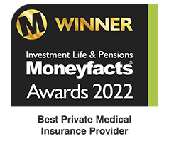Moneyfacts Winner 2022 for best private medical insurance provider